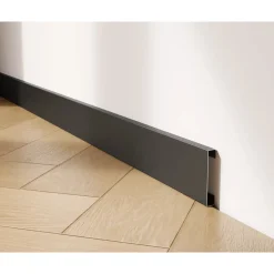 Ilcom Decoratieve Plint FC Van Roestvrij Staal 2700 mm x 60 mm - Zwarte Mat