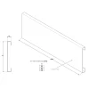 Ilcom Decoratieve Plint FC Van Roestvrij Staal 2700 mm x 100 mm - Kopergeborsteld