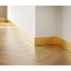 Ilcom Decoratieve Plint FC Van Roestvrij Staal 2700 mm x 60 mm - Goud Geborsteld