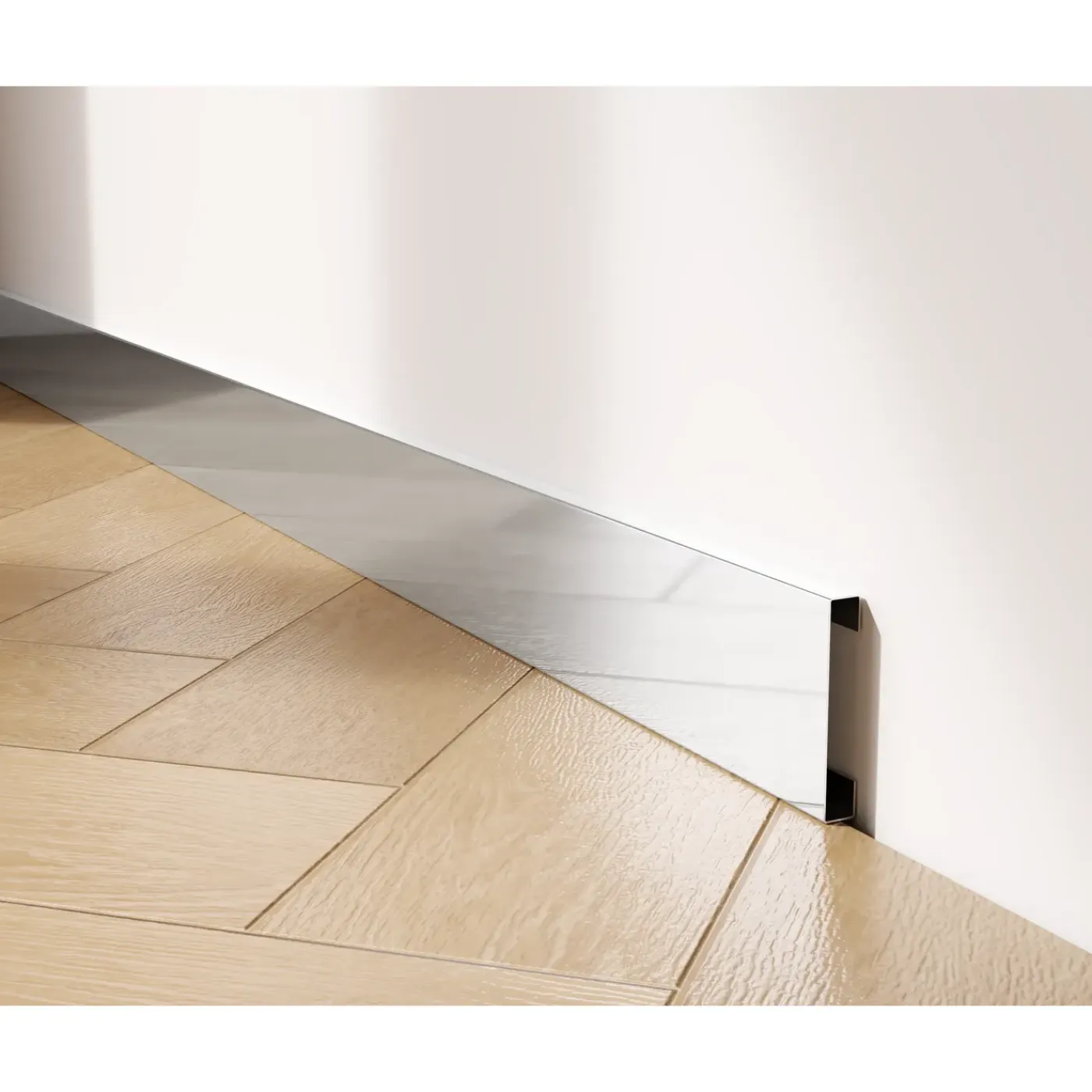 Ilcom Ceramica Ilcom Decoratieve Plint FC Van Roestvrij Staal 2700 mm x 80 mm - Zilveren Spiegel
