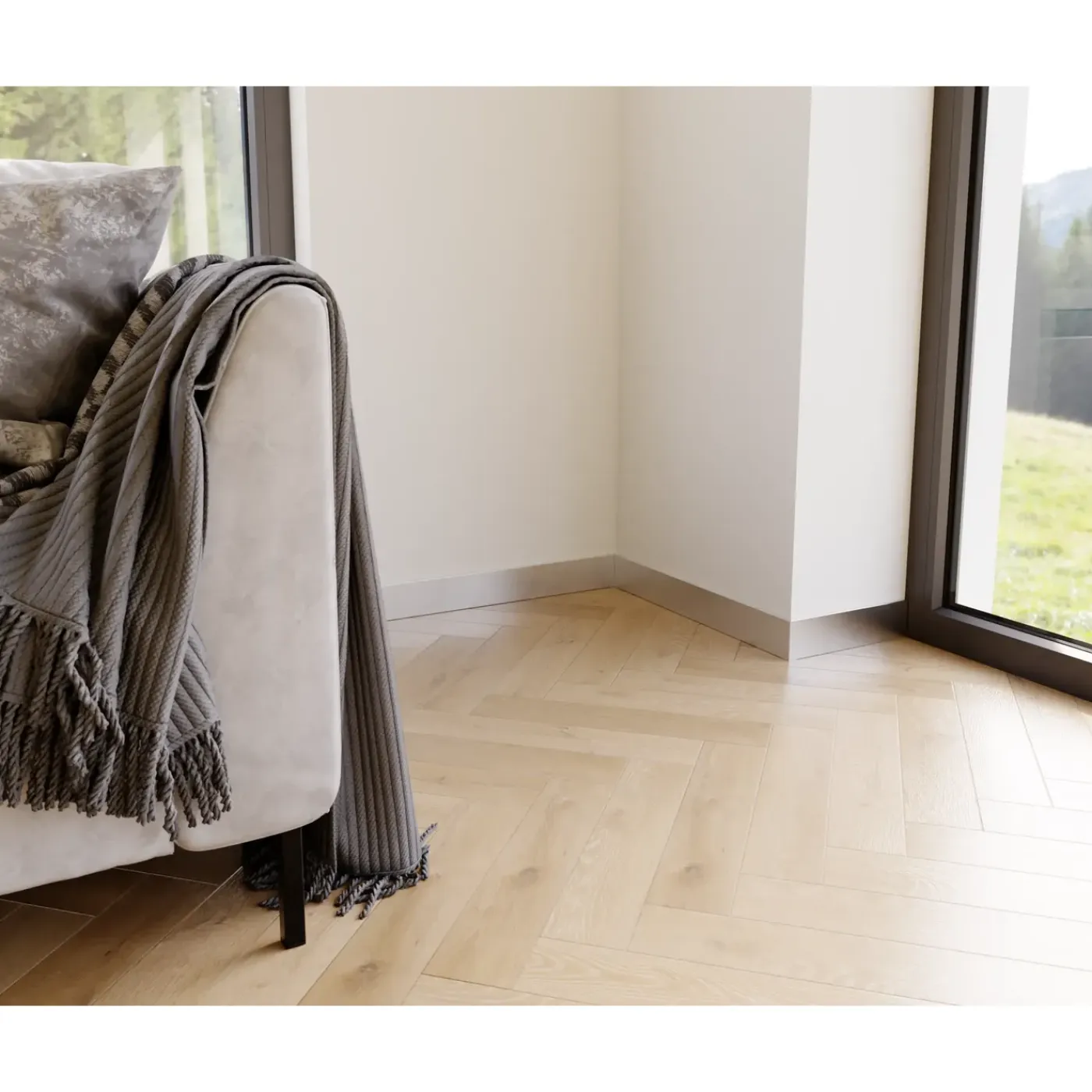 Ilcom Ceramica Ilcom Decoratieve Plint FC Van Roestvrij Staal 2700 mm x 80 mm - Zilver Geborsteld
