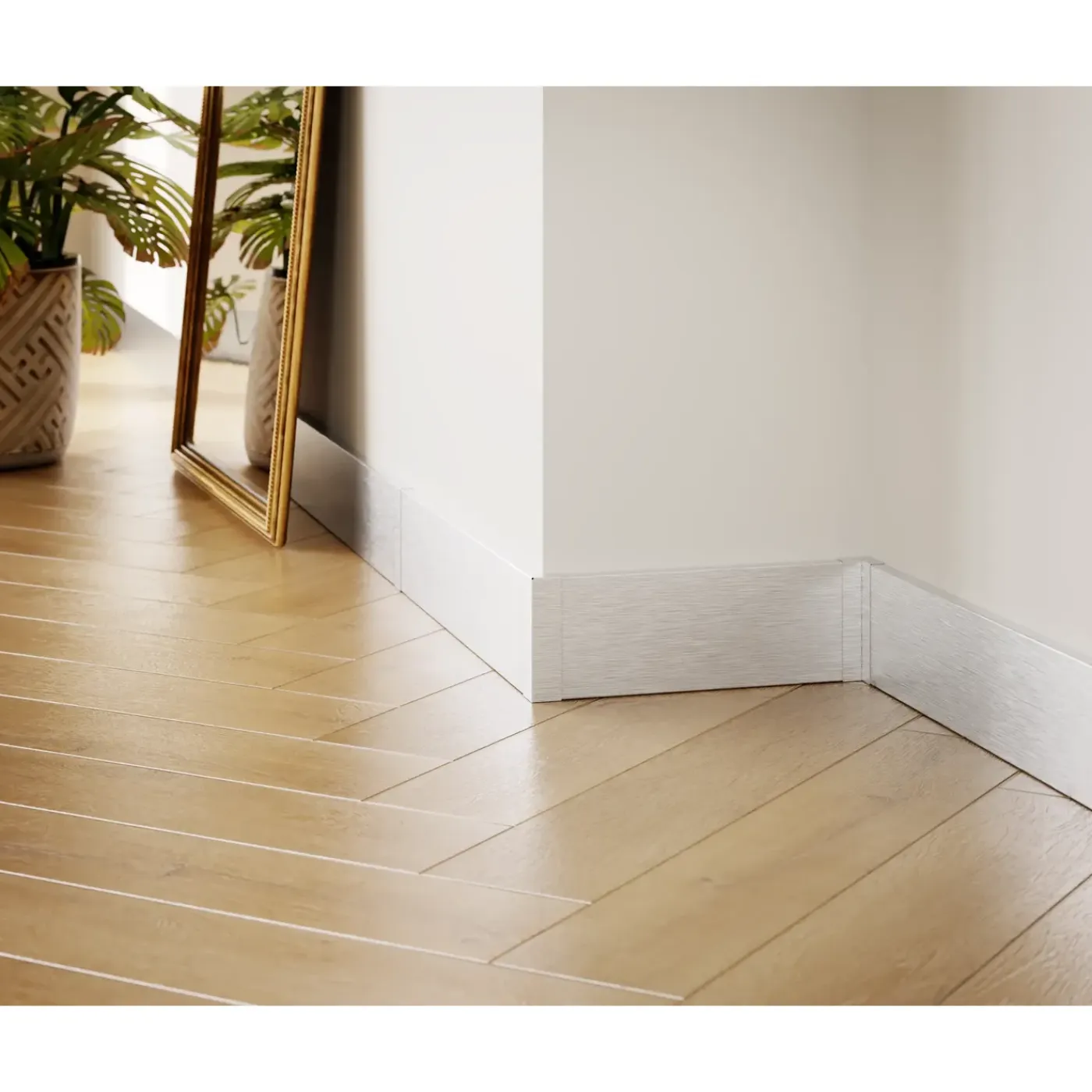 Ilcom Ceramica Ilcom Decoratieve Plint FC Van Roestvrij Staal 2700 mm x 80 mm - Zilver Geborsteld