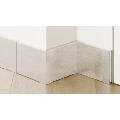 Ilcom Decoratieve Plint FC Van Roestvrij Staal 2700 mm x 100 mm - Zilver Geborsteld