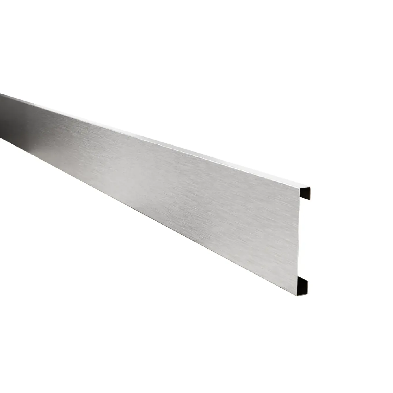 Ilcom Decoratieve Plint FC Van Roestvrij Staal 2700 mm x 100 mm - Zilver Geborsteld