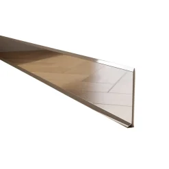Ilcom decoratieve plint voor muren F Gepolijst zilver - 100mm x 2700mm van roestvrij staal