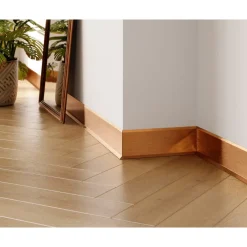 Ilcom decoratieve plint voor muren F Satijn koper - 100mm x 2700mm van roestvrij staal