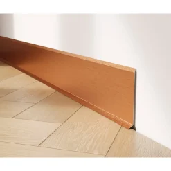 Ilcom decoratieve plint voor muren F Satijn koper - 100mm x 2700mm van roestvrij staal