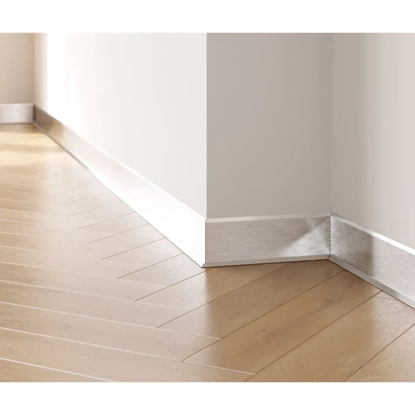 Ilcom Ceramica Ilcom decoratieve plint voor muren F Gepolijst zwart - 80mm x 2700mm van roestvrij staal