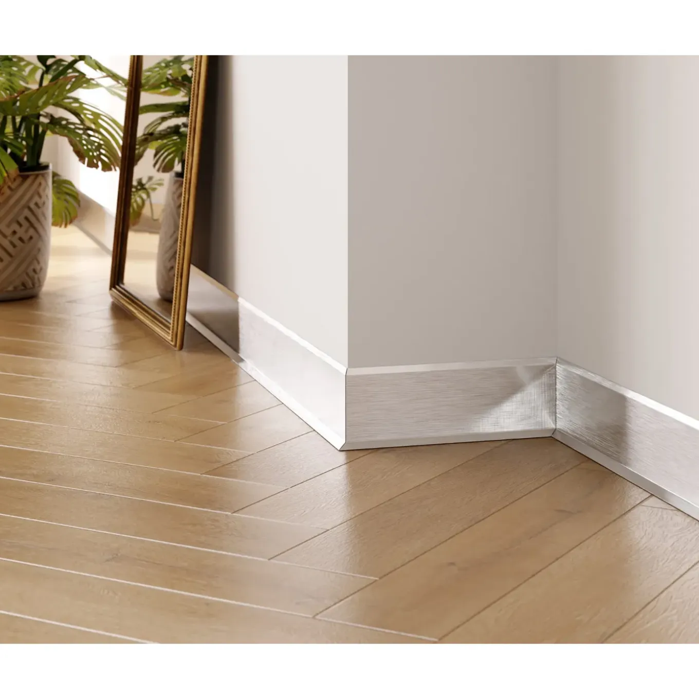 Ilcom Ceramica Ilcom decoratieve plint voor muren F Gepolijst zwart - 80mm x 2700mm van roestvrij staal
