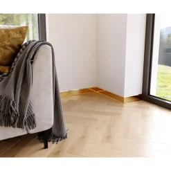 Ilcom Ceramica Ilcom decoratieve plint voor muren F Gepolijst goud - 80mm x 2700mm van roestvrij staal