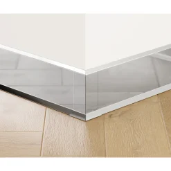 Ilcom Ceramica Ilcom externe hoek voor plint FL Gepolijst zilver- 30mm x 80mm van roestvrij staal