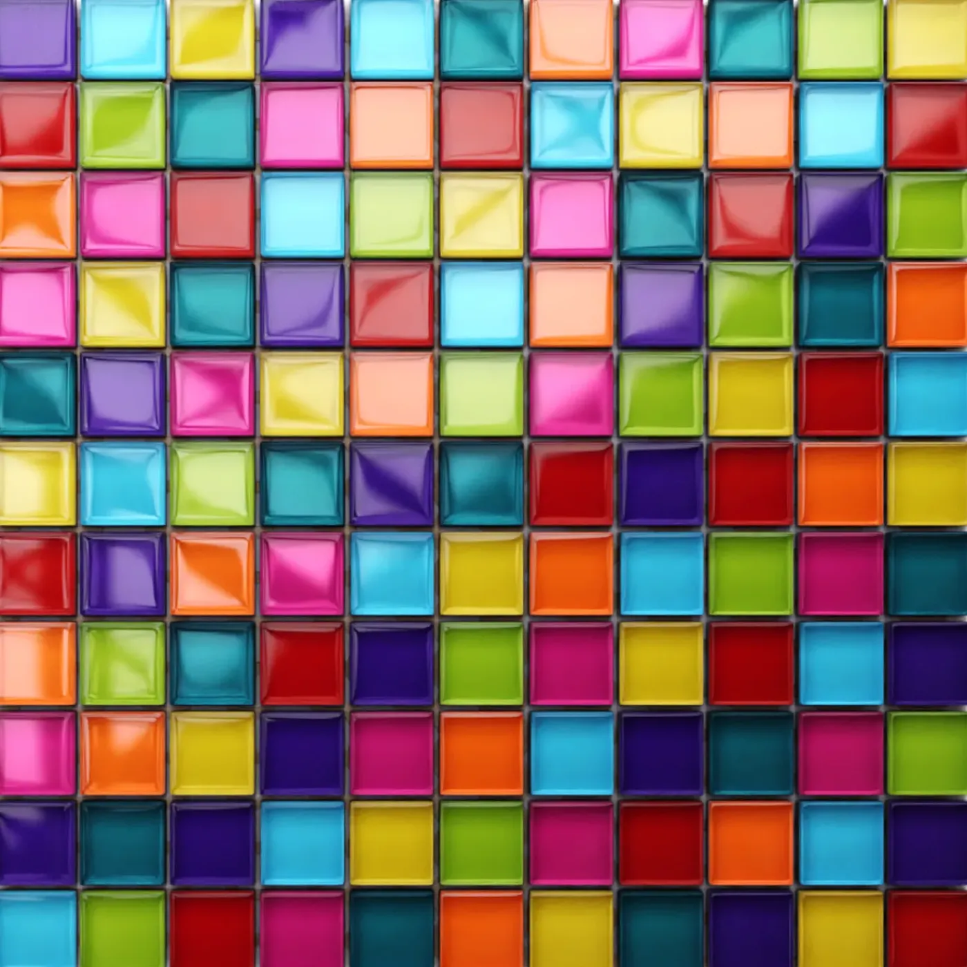 ILCOM CERAMICA Ilcom mozaïekplaat Rainbow op gaas 30 x 30 cm - gehard glas voor badkamer of keuken
