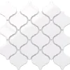 Ilcom mozaïekplaat White Arabesque op netwerk 27.5 cm x 24.3 cm - keramiek voor badkamer of keuken