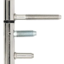 Inboorpaumelle voor opdekdeur - vernikkeld staal - Ø 12x75 mm - 2 stuks