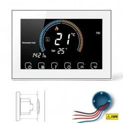 Smartlife Domotica Inbouw Thermostaat Voor Centrale Verwarming Met Touchscreen En Spraakbesturing Via App