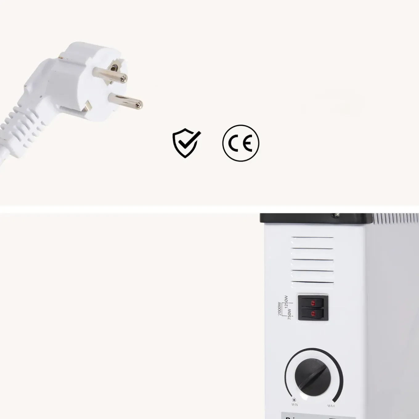 Infinity Goods Elektrische Convector Kachel 750/1500/2000w – Verstelbare Thermostaat