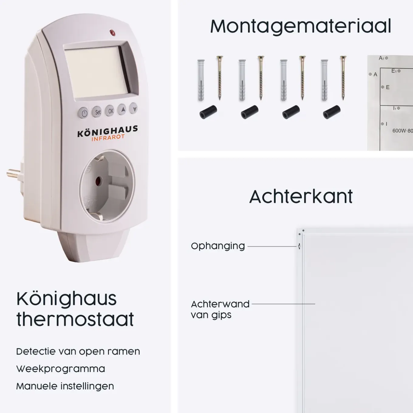 Infrarood Verwarming Panorama-serie 1200w Met Thermostaat Bora Bora