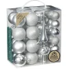 Inge-glas Inge Christmas Kerstballen -39-dlg- Zilver- Kunststof - Met Piek