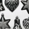 Inge Christmas Kersthangers - 6x - Figuurtjes - Zwart - 9 Cm