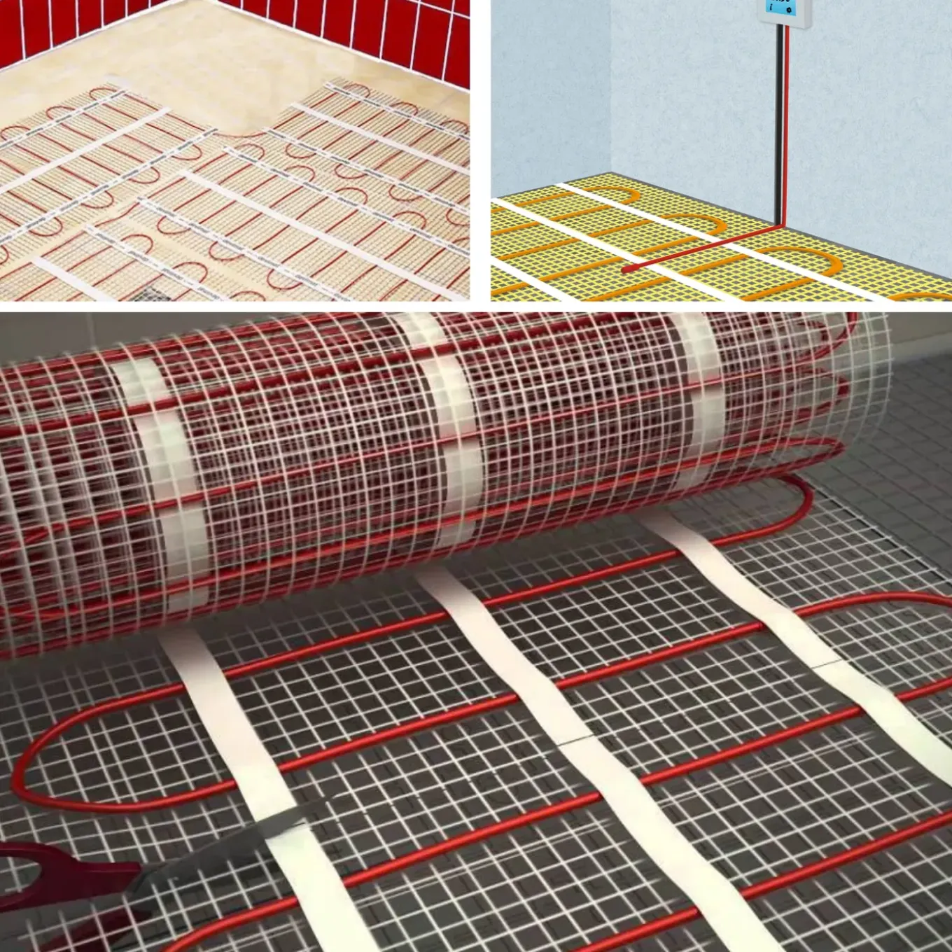 Innovaheat - Elektrische vloerverwarming op mat - 1,5 m² - 225 watt - Incl. thermostaat