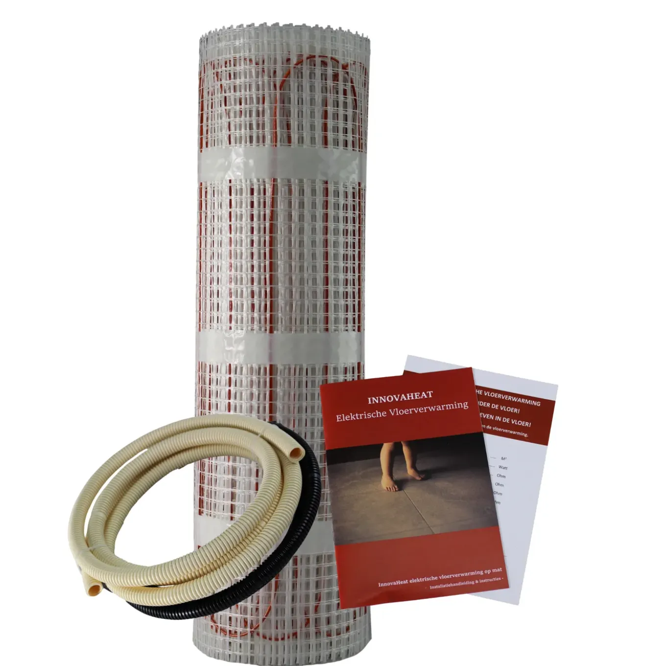 Innovaheat - Elektrische vloerverwarming op mat - 1,5 m² - 225 watt - Incl. thermostaat