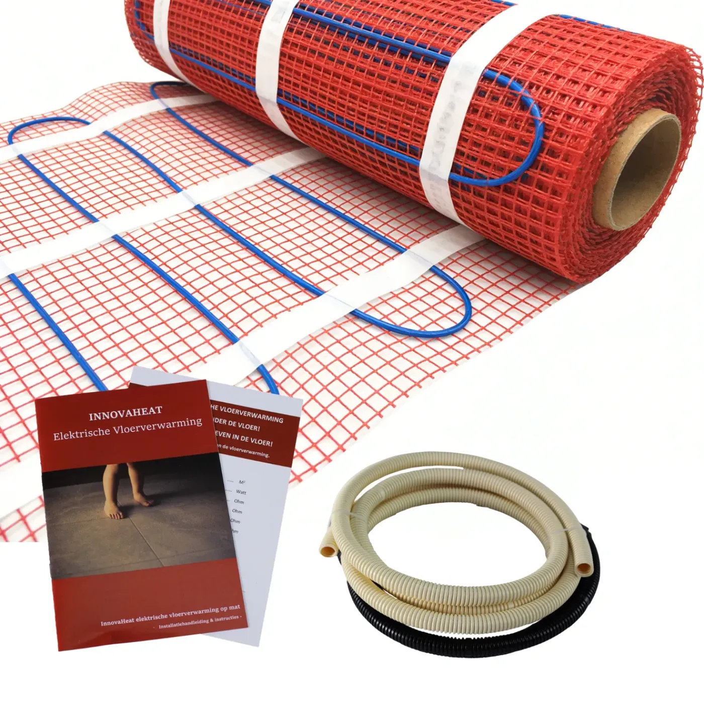Innovaheat - Elektrische Vloerverwarming Op Mat - 4 M² - 800 Watt - Incl. thermostaat