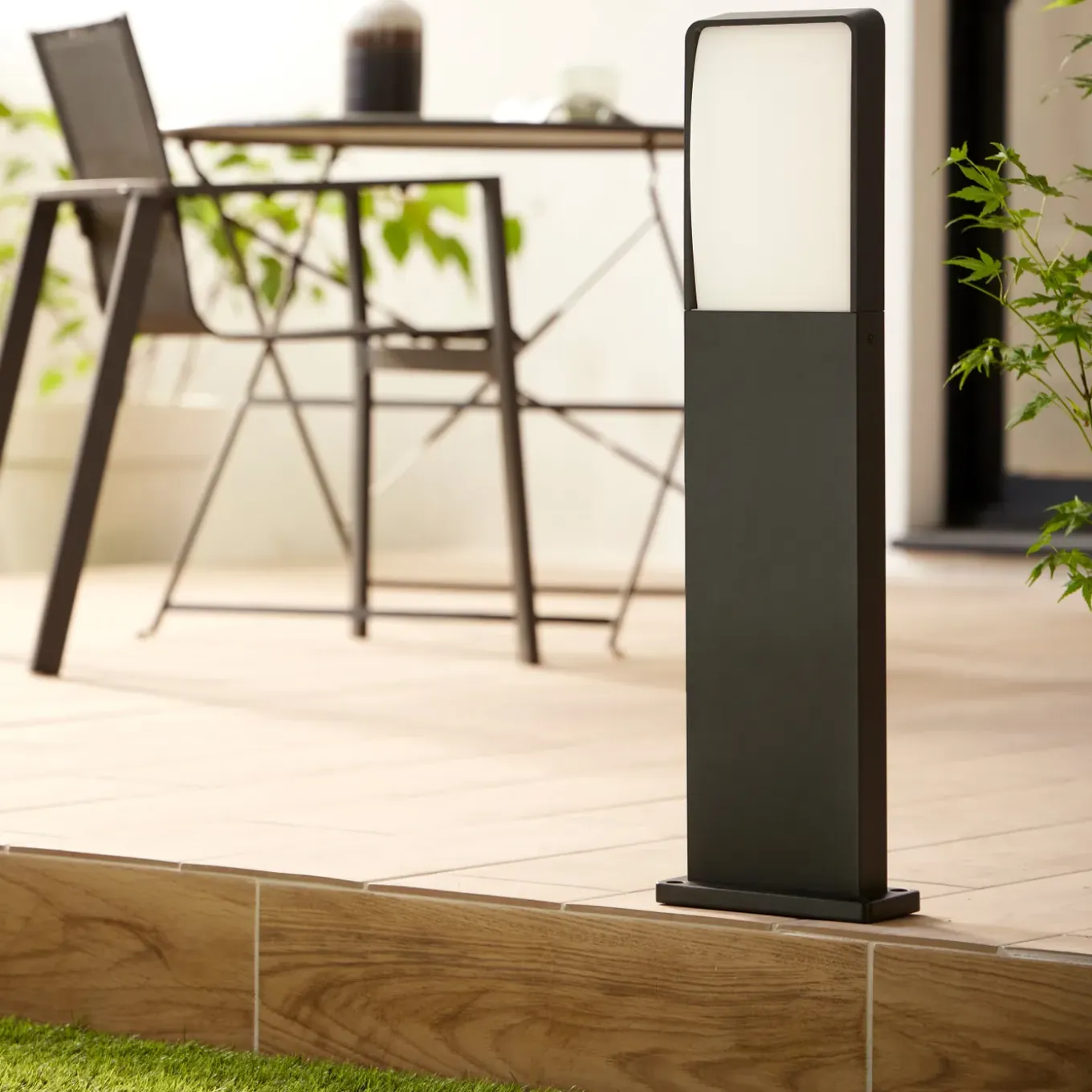 Inspire sokkellamp Algoa antraciet 14W