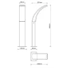 INSPIRE sokkellamp Lakko antraciet 56cm 11W