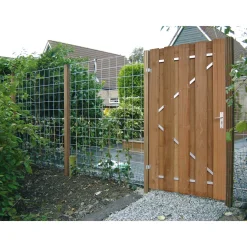 Intergard - Hardhouten Tuinpoort Op Poortframe Bangkirai Compleet 180x100cm