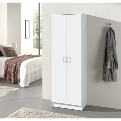 Interiax Kledingkast 'amelie' - Wit - 2 Deurs - 180x60x40 Cm