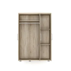 Interiax Kledingkast 'mila' - Sonoma Eik - 3 Deurs - 183x120x52cm
