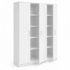 Interiax Opbergkast - Kledingkast 'amelie' - Wit - 3 Deurs - 180x120x40cm