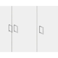 Interiax Opbergkast - Kledingkast 'amelie' - Wit - 3 Deurs - 180x120x40cm