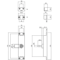 Intersteel Kruk-espagnolet Links Hoek 90° Met Stangenset 2x 1245 Mm Rvs Geborsteld