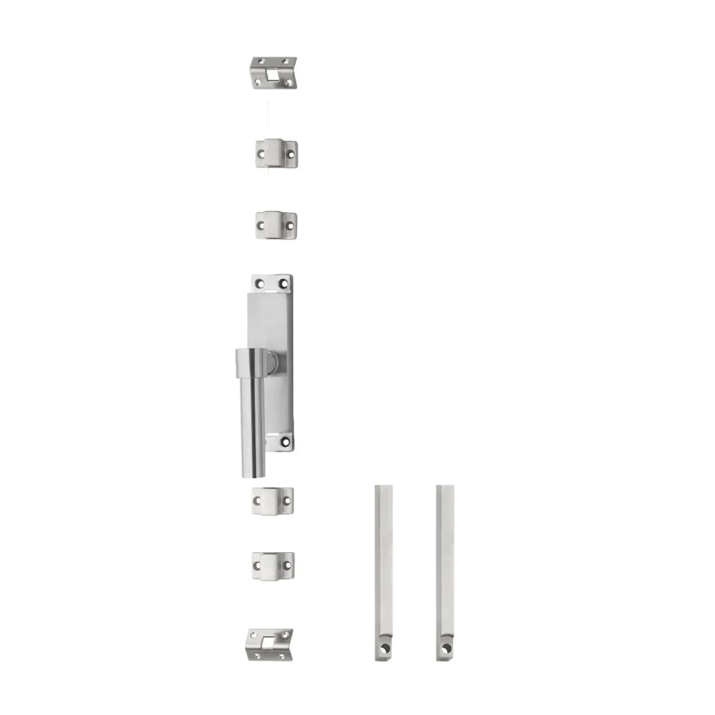 Intersteel Kruk-espagnolet Links L-recht Met Stangenset 2x 1245 Mm Rvs Geborsteld
