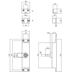 Intersteel Kruk-espagnolet Links L-recht Met Stangenset 2x 1245 Mm Rvs Geborsteld