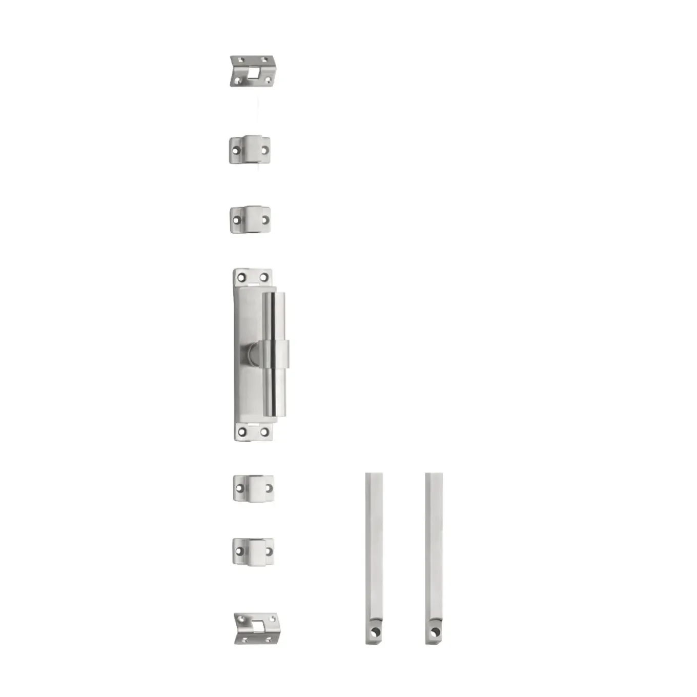 Intersteel Kruk-espagnolet Rechts T-recht Met Stangenset 2x 1245 Mm Rvs Geborsteld
