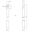 Intersteel Kruk-espagnolet Rechts Ton 222 Met Stangenset 2x 1250 Mm Nikkel Mat/ebbenhout