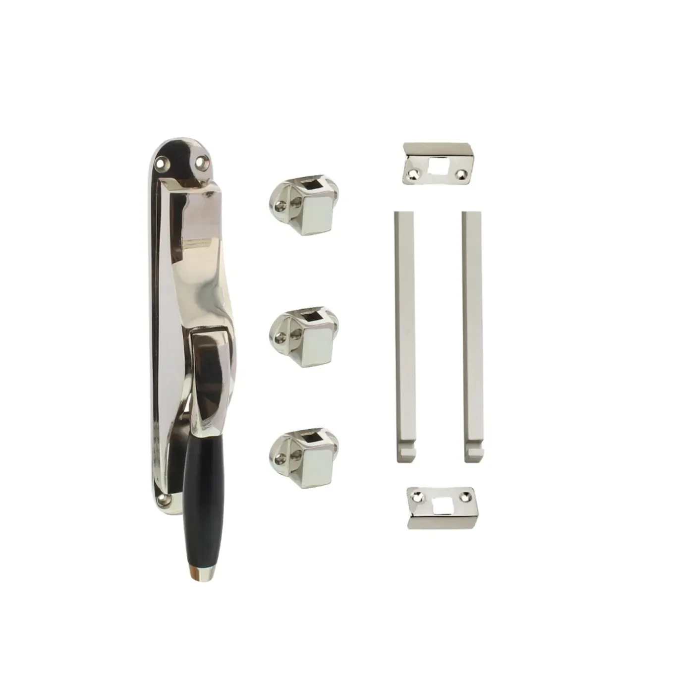 Intersteel Pomp-espagnolet Ton Basic Met Stangen Set 2x 1250 Mm Nikkel/ebbenhout