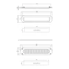 Intersteel Set Briefplaat En Tochtwering Ovaal Structuur Zwart