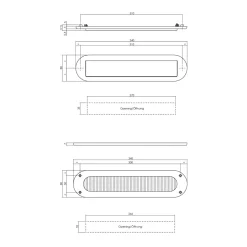 Intersteel Set Briefplaat En Tochtwering Ovaal Structuur Zwart