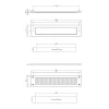 Intersteel Set Briefplaat En Tochtwering Rechthoekig Rvs