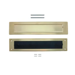 Intersteel Set Briefplaat En Tochtwering Rechthoekig Pvd Messingkleur