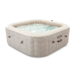 Intex PureSpa Chevron Deluxe Spa - 1098L - 6 Personen - Hardwaterzoutwatersysteem - 196x196x71cm