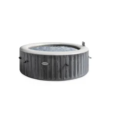 Intex PureSpa Greywood Opblaasbare Spa - 795L - 4 Personen - Grijs - 196x196x71cm
