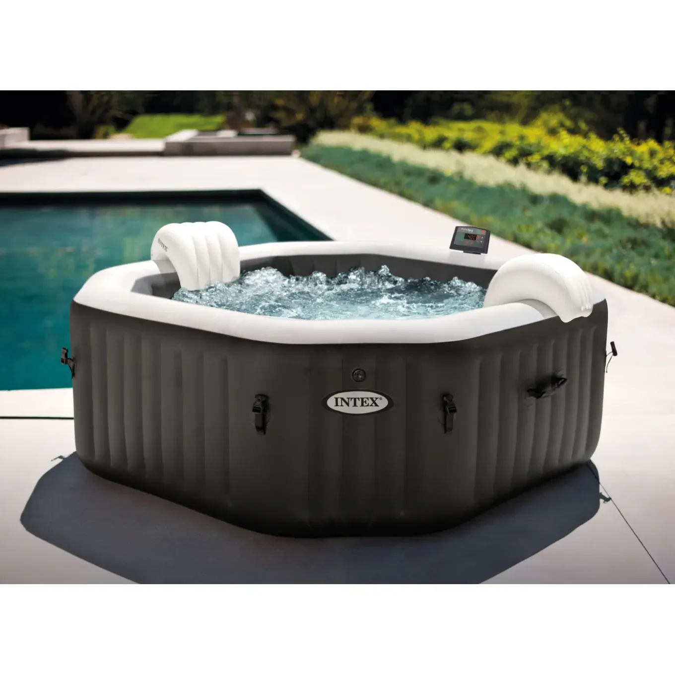 Intex Spa PureSpa Carbone 4 pers. zwart Ø201x71cm