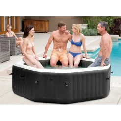 Intex Spa PureSpa Carbone 4 pers. zwart Ø201x71cm