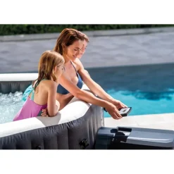 Intex Spa PureSpa Carbone 4 pers. zwart Ø201x71cm
