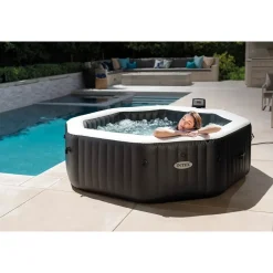 Intex Spa PureSpa Carbone 4 pers. zwart Ø201x71cm