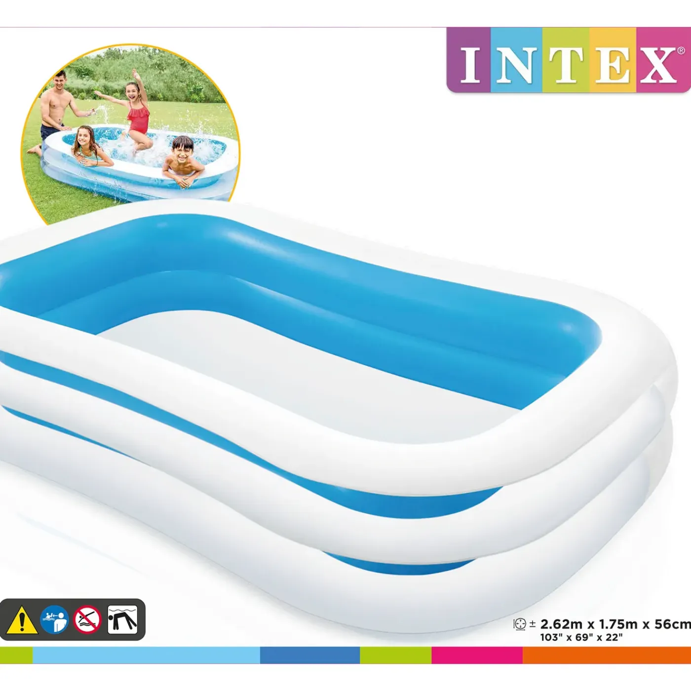 Intex zwembad Family Lounge 262x175x56cm